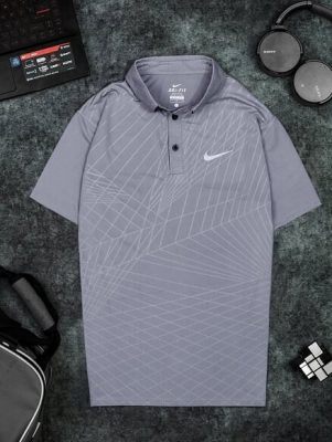 Áo Tennis Nike Có Cổ Màu Xám Nhạt #Ancc03Xn - Tennisxuxu