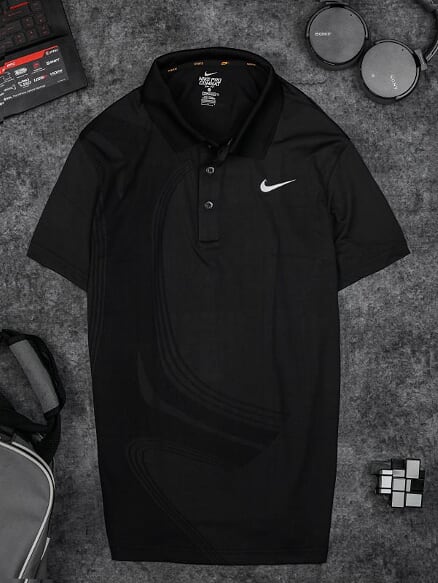 Áo Tennis Nike Có Cổ Màu Đen #Ancc01D - Tennisxuxu