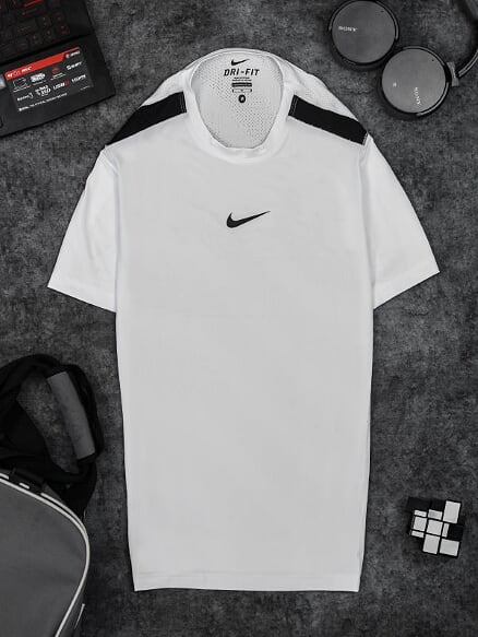 Áo Tennis Nike Cổ Tròn Màu Trắng #ANCT02T