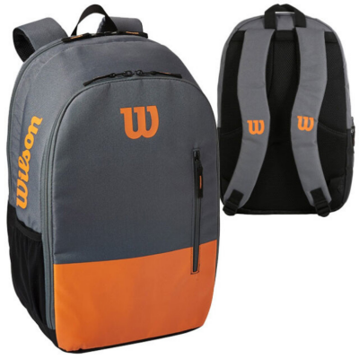 Balo Tennis Wilson Team Backpack Gray Orange #WR8009901001