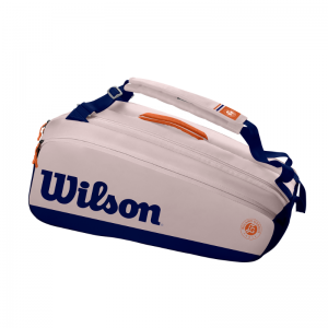 Túi Tennis Wilson ROLAND GARROS Premium 9 Pack Oyster/Navy #WR8012601001